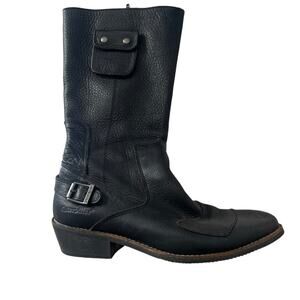 Caterpillar Women Misa Black Leather Side-Zip Boots